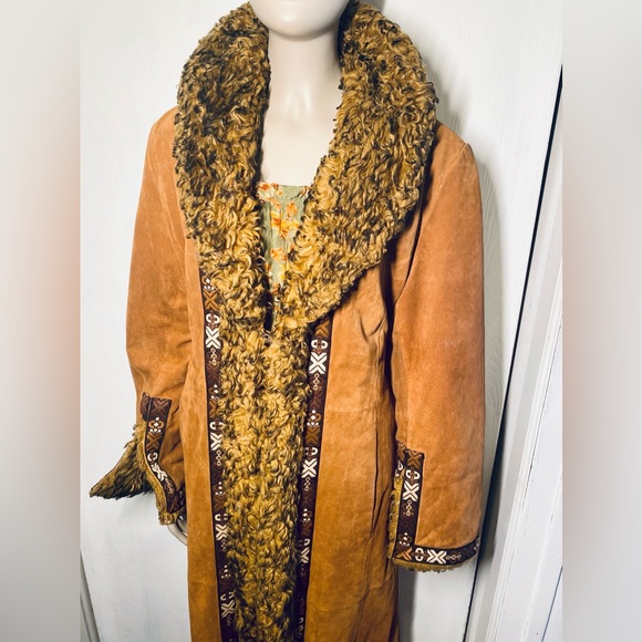 Vintage Full length Penny Lane style sheerling boho 1970s - Picture 4 of 10